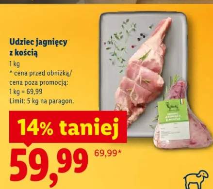 Udziec jagnięcy z kością