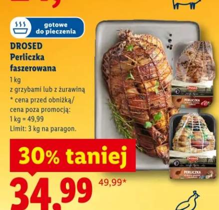 Perliczka faszerowana, z grzybami lub z żurawiną