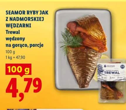 Ryba z nadmorskiej wędzarni Trewal wędzona na gorąco, porcje