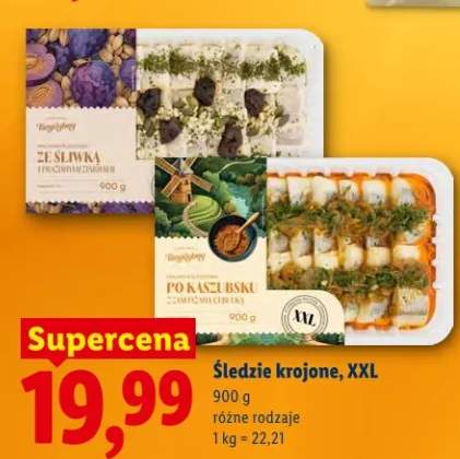 Śledzie krajowe, XXL, różne rodzaje