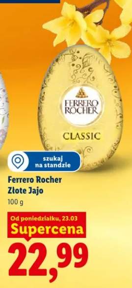 Jajko czekoladowe Ferrero Rocher Złote Jajo
