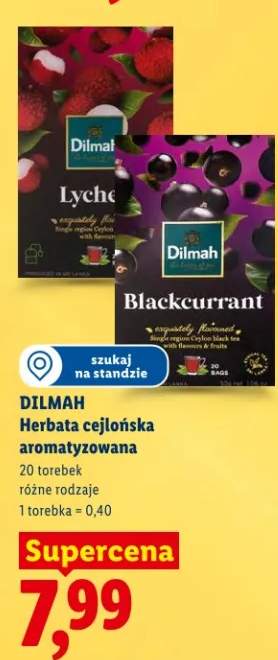 Herbata cejlońska aromatyzowana Lychee lub Blackcurrant
