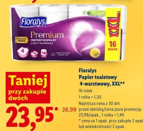 Papier toaletowy 4-warstwowy, XXL