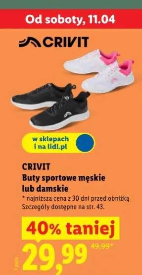 Buty sportowe męskie lub damskie