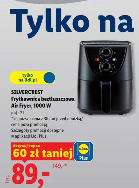 Frytkownica beztłuszczowa Air Fryer 1000 W