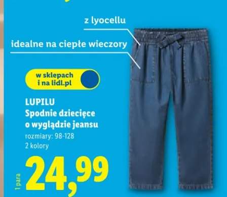 Spodnie dziecięce o wyglądzie jeansu