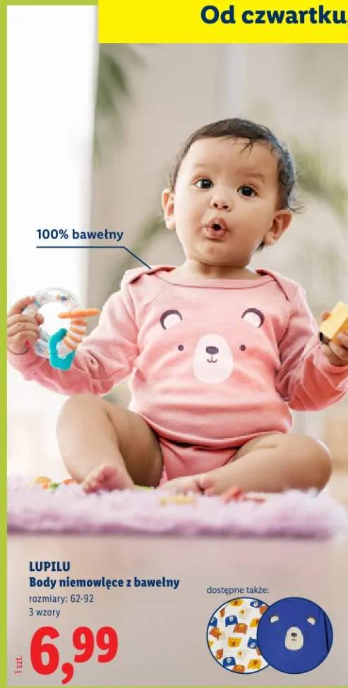 Body niemowlęce z bawełny