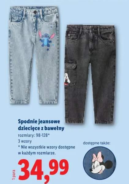 Spodnie jeansowe dziecięce z bawełny