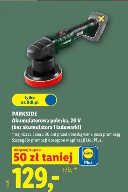 Akumulatorowa polerka 20V (bez akumulatora i ładowarki)