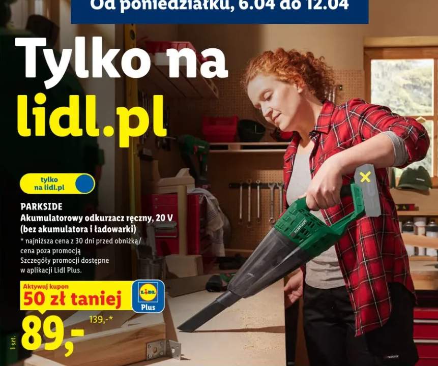 Akumulatorowy odkurzacz ręczny 20V (bez akumulatora i ładowarki)