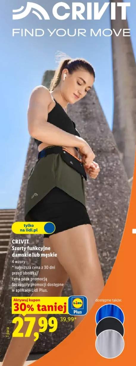 Szorty funkcyjne damskie lub męskie