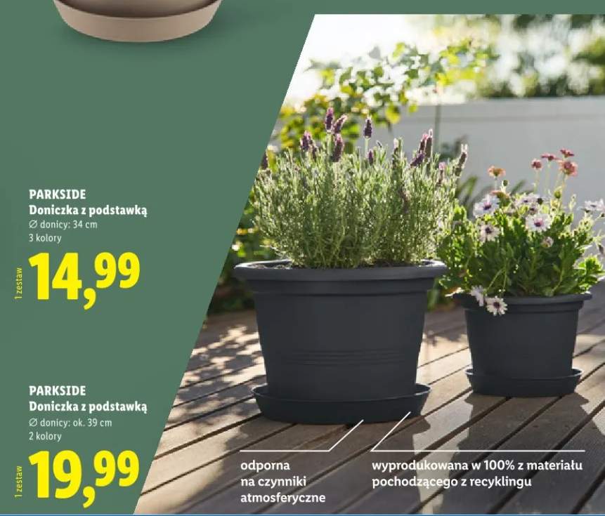 Doniczka z podstawką ⌀ 34cm