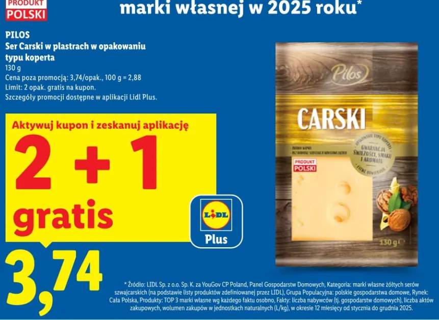 Ser Carski w plastrach w opakowaniu typu koperta