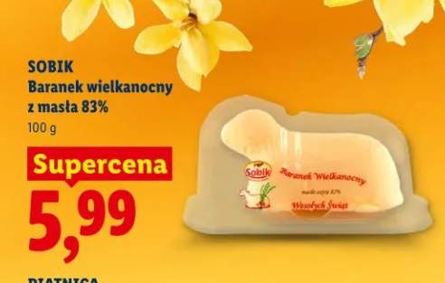 Baranek wielkanocny z masła 83%