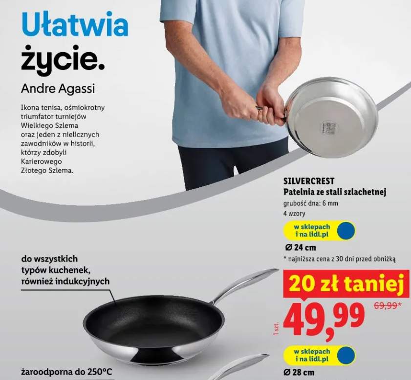 Patelnia ze stali szlachetnej