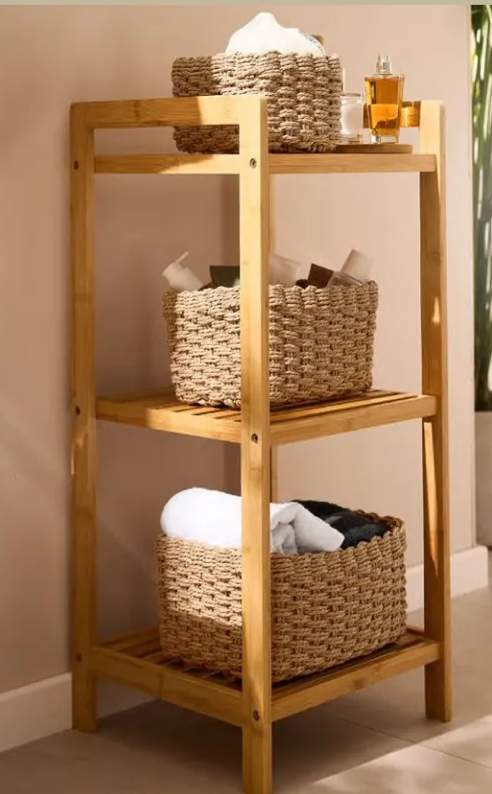 Regał łazienkowy z bambusa