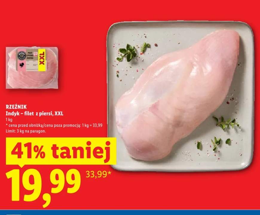 Indyk - filet z piersi, XXL