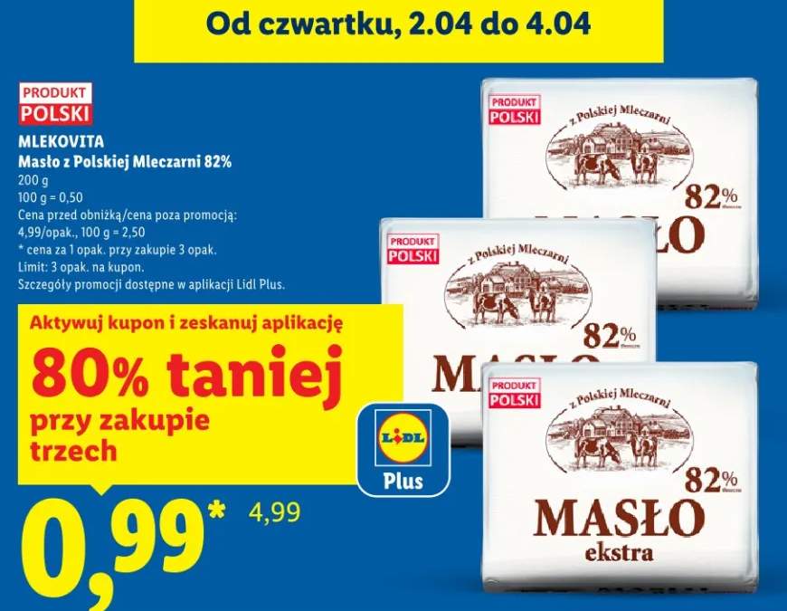 Masło z Polskiej Mleczarni 82%