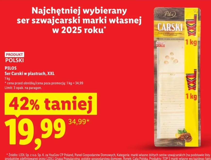Ser Carski w plastrach XXL