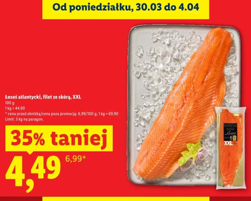 Łosoś atlantycki filet ze skórą XXL