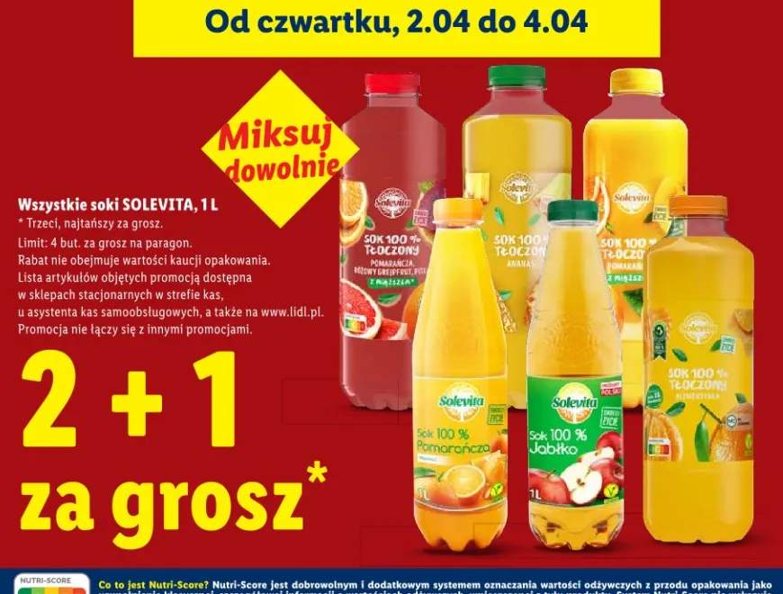 Sok Solevita różne smaki