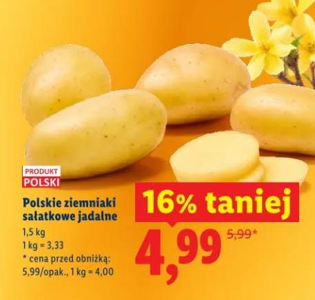 Ziemniaki salatkowe jadalne