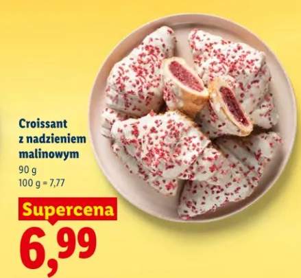 Croissant z nadzieniem malinowym