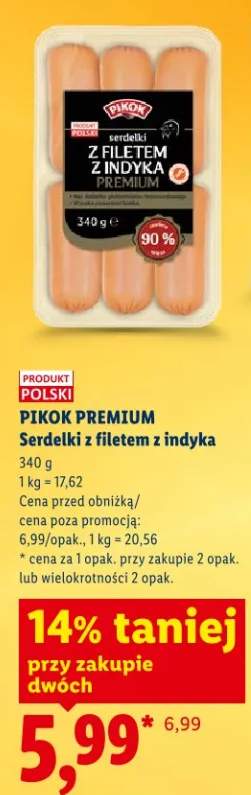 Serdelki z filetem z indyka Premium