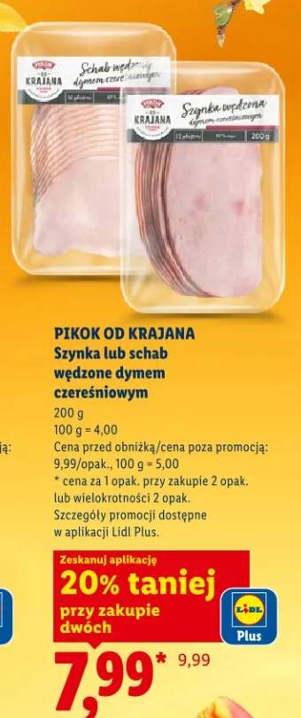 Szynka lub schab wędzone dymem czereśniowym