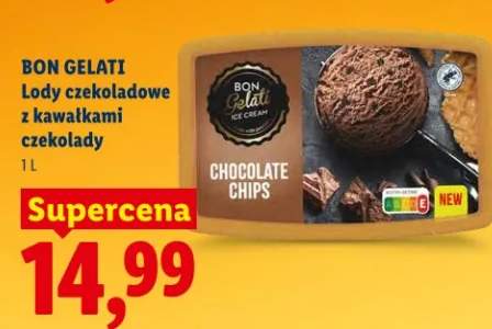 Lody czekoladowe z kawałkami czekolady