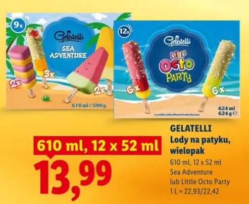Lody na patyku, wielopak Sea Adventure lub Little Octo Party
