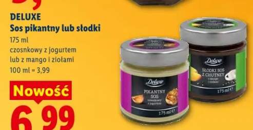 Sos pikantny lub słodki czosnkowy z jogurtem lub z mango i ziołami