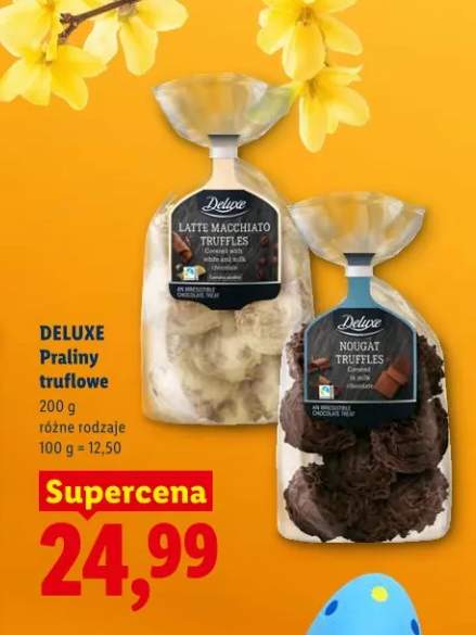 Praliny truflowe różne rodzaje