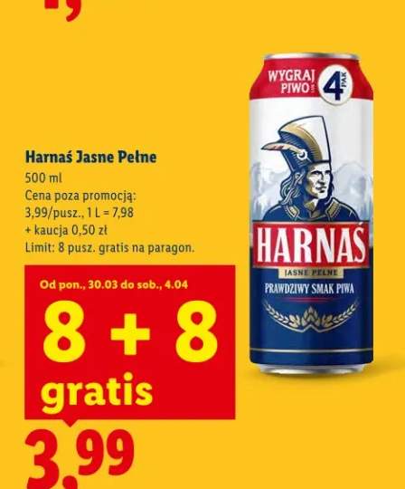 Piwo Harnaś Jasne Pełne