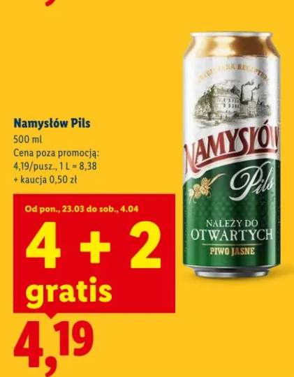 Piwo Namysłów Pils