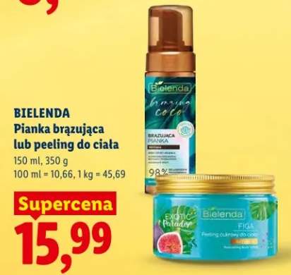 Pianka brązująca lub peeling do ciała