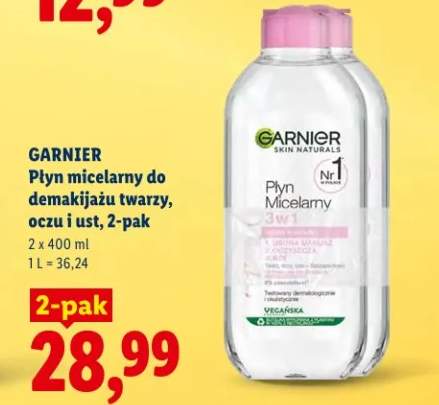 Płyn micelarny do demakijażu twarzy, oczu i ust, 2-pak
