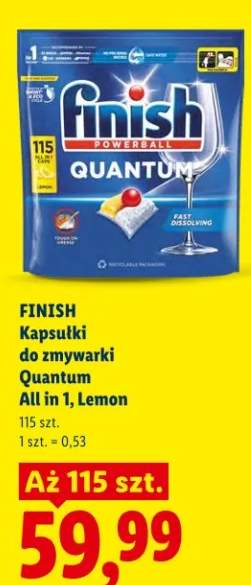 Kapsułki do zmywarki Quantum All in 1, Lemon