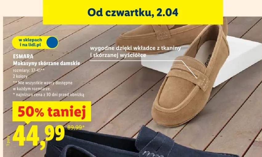 Mokasyny skórzane damskie