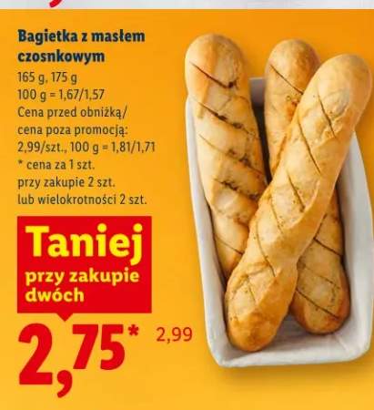 Bagietka z masłem czosnkowym