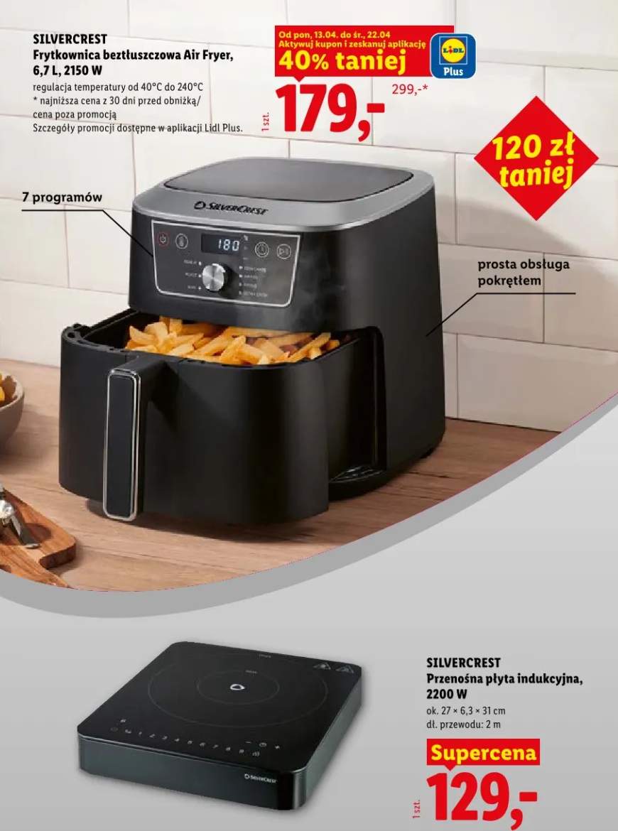 Frytkownica beztłuszczowa Air Fryer, 6.7l, 2150W