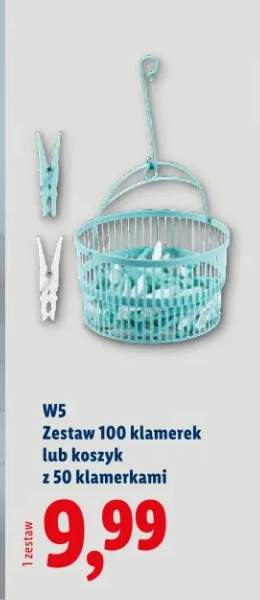 Zestaw 100 klamerek lub koszyk z 50 klamerkami