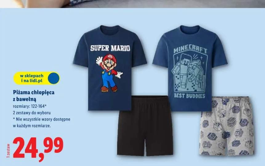 Piżama chłopięca z bawełną