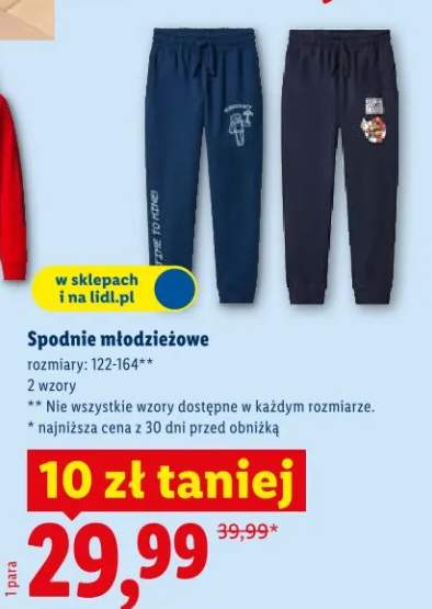 Spodnie młodzieżowe