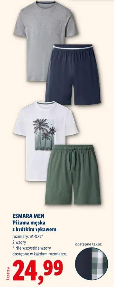 Piżama męska z krótkim rękawem