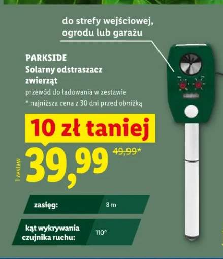 Solarny odstraszacz zwierząt