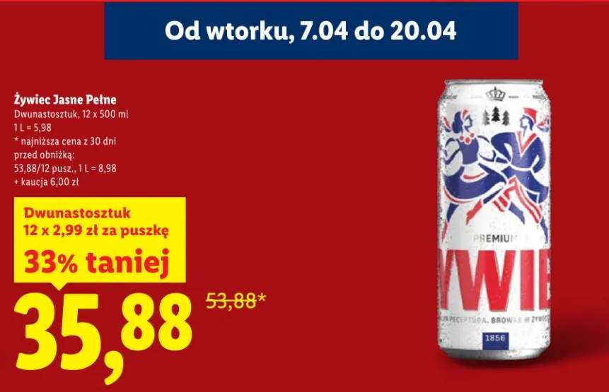 Piwo Jasne Pełne dwunastosztuk