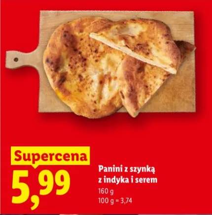 Panini z szynką z indyka i serem