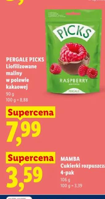 Liofilizowane maliny w polewie kakaowej