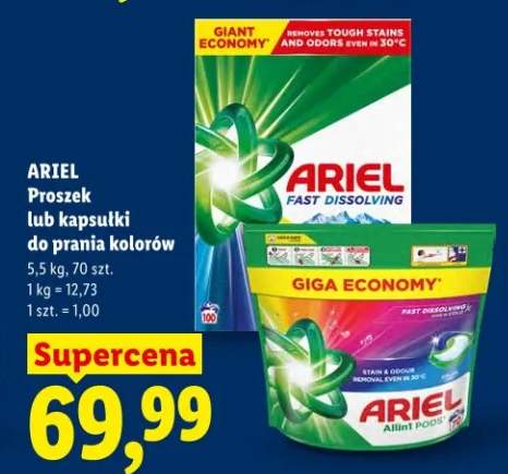 Proszek lub kapsułki do prania kolorów